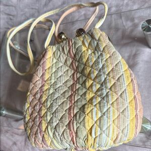 Beautiful quilted kiss-lock purse
